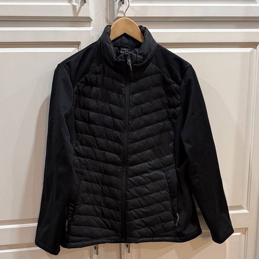 32 Degrees Heat Womens Black Puffer Hybrid Jacket